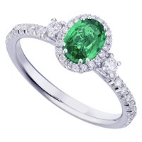 Anello World Diamond Group Donna in Oro bianco Smeraldo ACLC052DISM-0.77-16